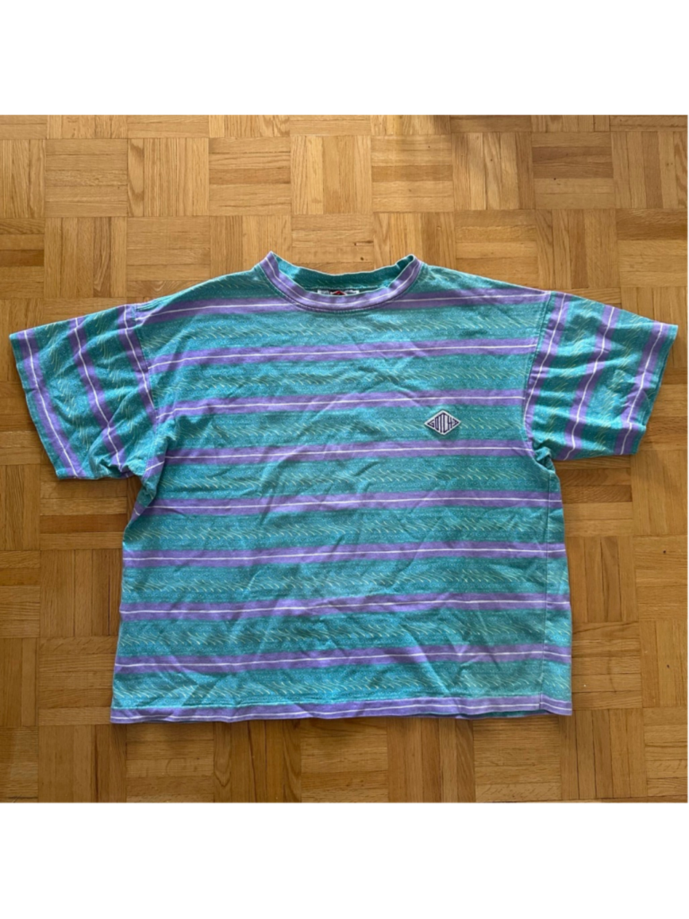 Vintage 90s Gotcha Surf Style Faded Washed Striped shirt